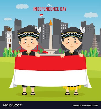 flat indonesia independence day background
