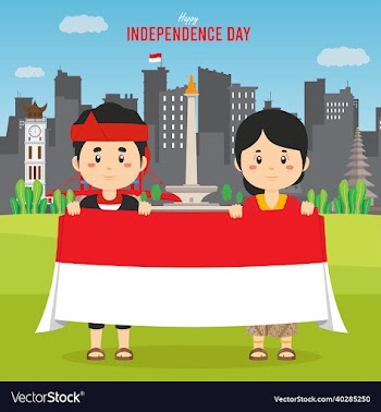 flat indonesia independence day background