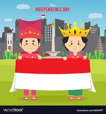 flat indonesia independence day background