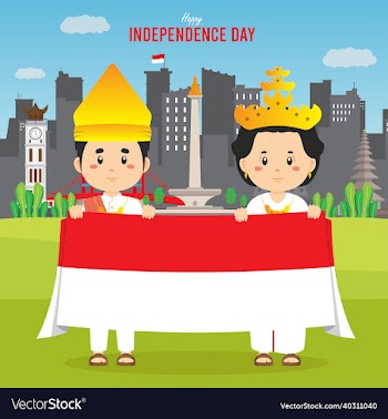 flat indonesia independence day background