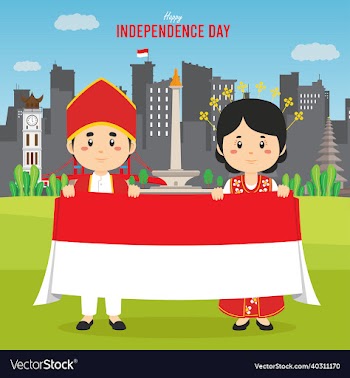 flat indonesia independence day background