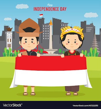 flat indonesia independence day background