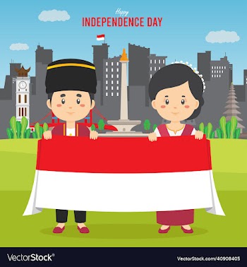 flat indonesia independence day background