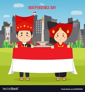 flat indonesia independence day background