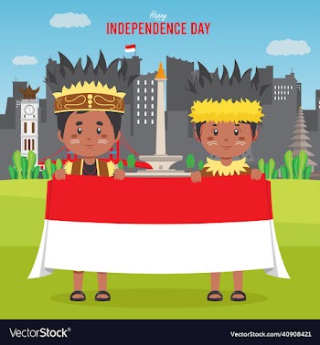 flat indonesia independence day background