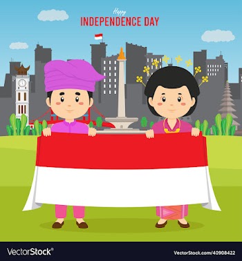 flat indonesia independence day background