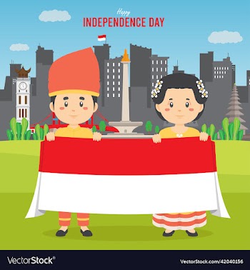 flat indonesia independence day background