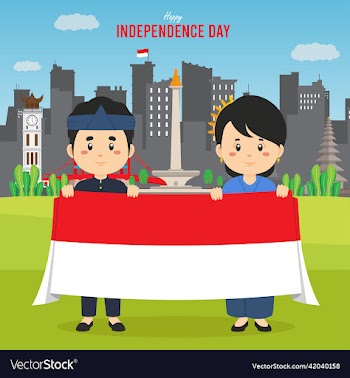 flat indonesia independence day background