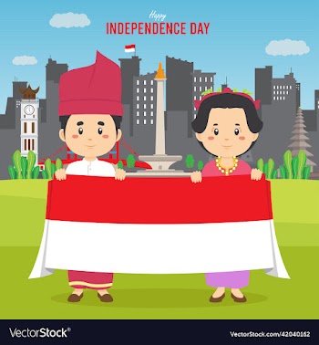 flat indonesia independence day background