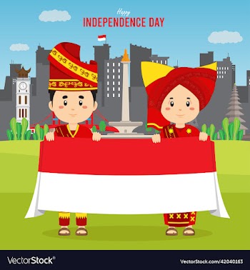 flat indonesia independence day background