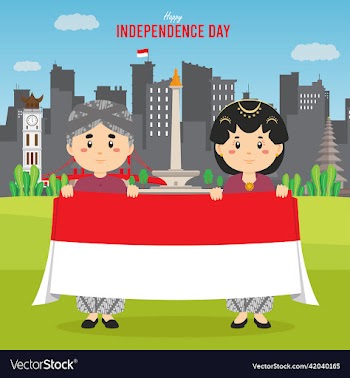 flat indonesia independence day background