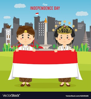 flat indonesia independence day background