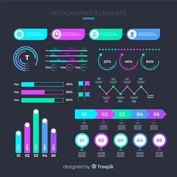 Flat infographic element