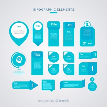 Flat infographic element