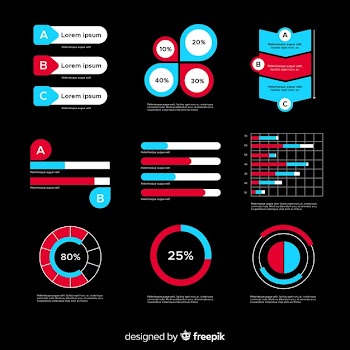 Flat infographic element collection