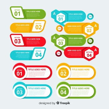 Flat infographic elements