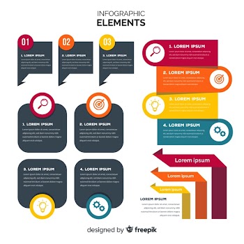 Flat infographic elements