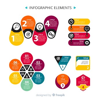 Flat infographic elements