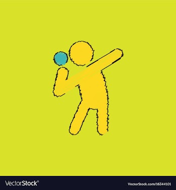 Flat isometric athletics hammer throw summer vector image