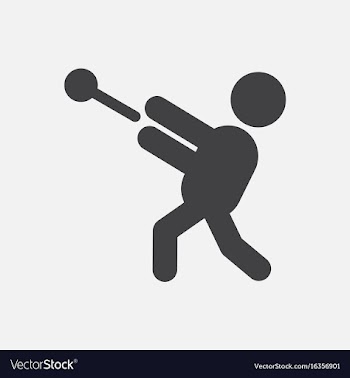 Flat isometric athletics hammer throw summer vector image