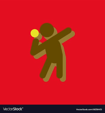 Flat isometric athletics hammer throw summer vector image