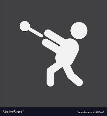 Flat isometric athletics hammer throw summer vector image