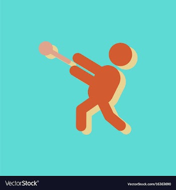 Flat isometric athletics hammer throw summer vector image
