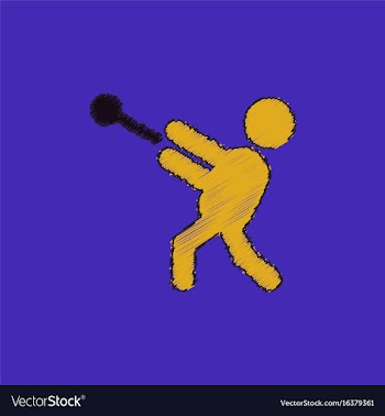 Flat isometric athletics hammer throw summer vector image