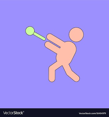 Flat isometric athletics hammer throw summer vector image