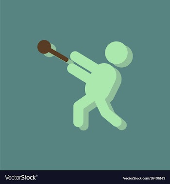 Flat isometric athletics hammer throw summer vector image