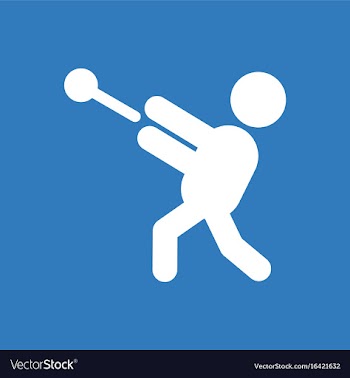 Flat isometric athletics hammer throw summer vector image