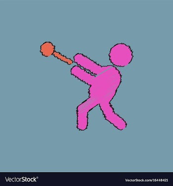 Flat isometric athletics hammer throw summer vector image