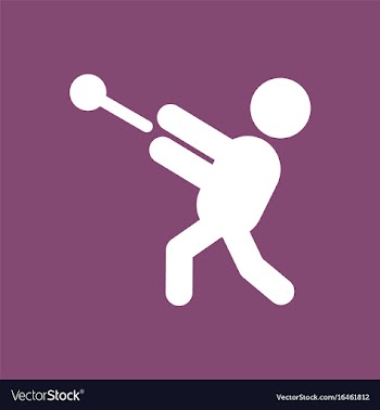 Flat isometric athletics hammer throw summer vector image