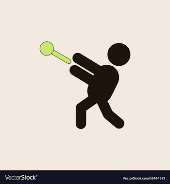 Flat isometric athletics hammer throw summer vector image