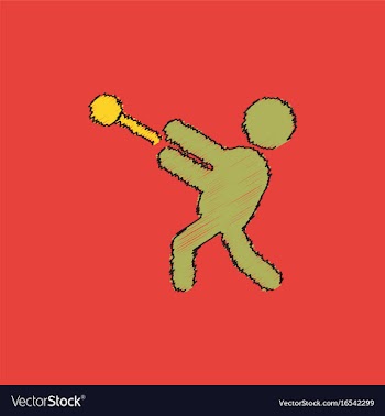 Flat isometric athletics hammer throw summer vector image