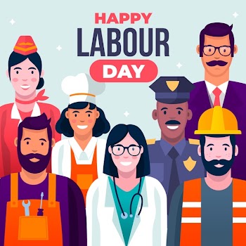 Flat labour day concept Free Vector