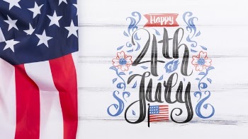 Flat lay independence day mockup with copyspace Free Psd