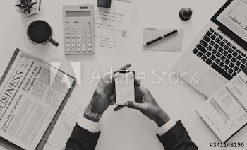 Flat lay of business concept