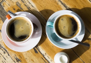 Flat Lay Photography of Two Cups of Coffee