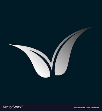 Flat leaves logo template vector image