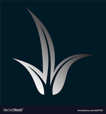 Flat leaves logo template vector image