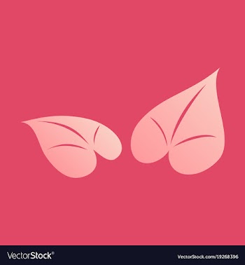 Flat leaves logo template vector image