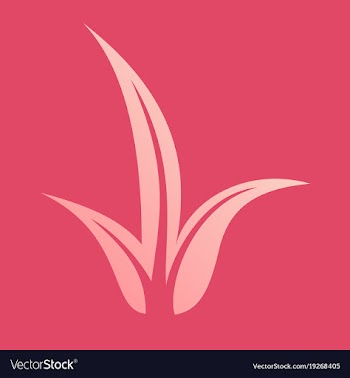 Flat leaves logo template vector image