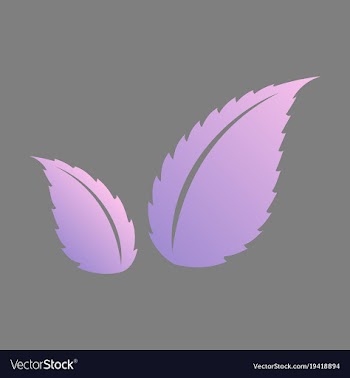 Flat leaves logo template vector image