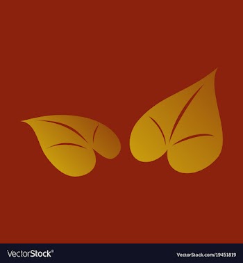 Flat leaves logo template vector image
