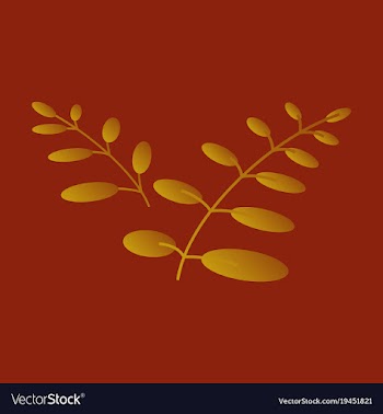 Flat leaves logo template vector image