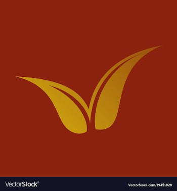 Flat leaves logo template vector image