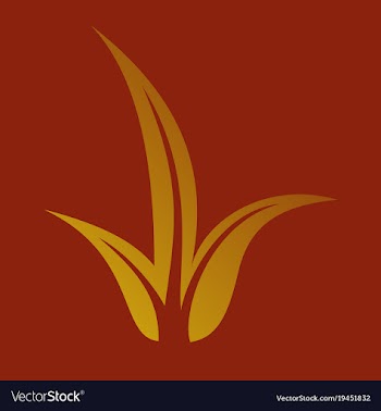 Flat leaves logo template vector image