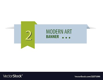 Flat linear promotion ribbon banner scroll price vector image