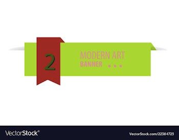 Flat linear promotion ribbon banner scroll price vector image